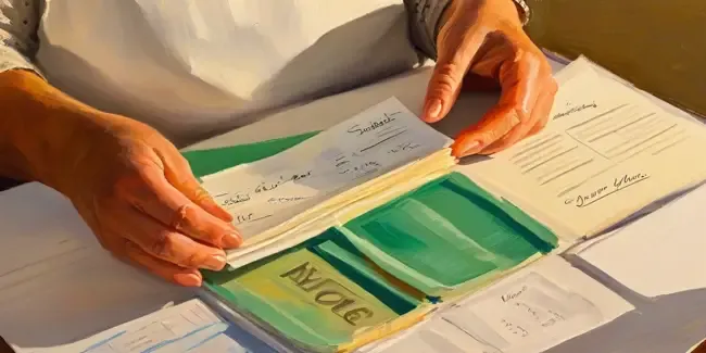 Scrapbook Makers holding an invoice