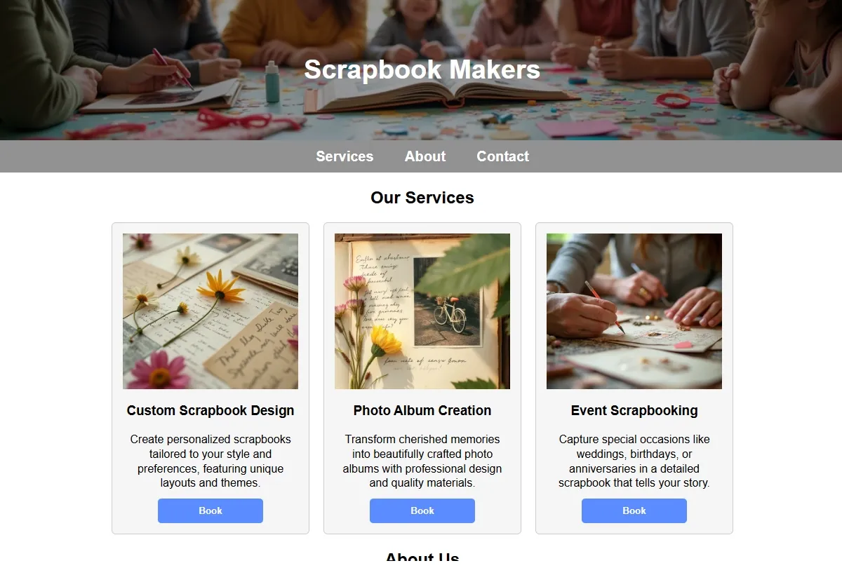 Scrapbook Makers looking at a laptop