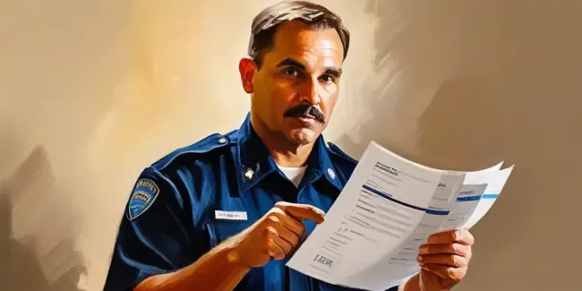 Security Guards professional holding an estimate