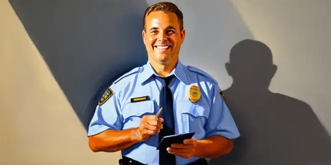 Security Guards professional holding a basic calculator