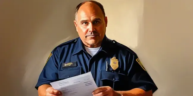 Security Guards professional holding a work order