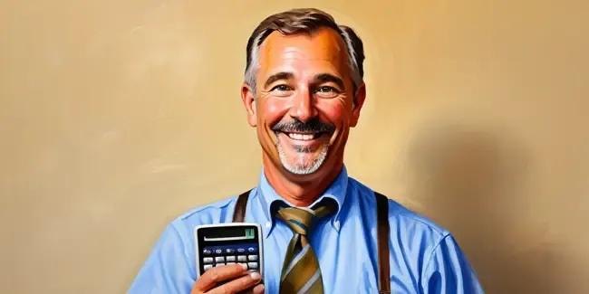 Septic Systems holding a basic calculator