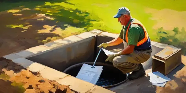 Septic Tank Cleaning holding an estimate