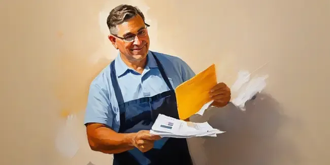 Shredding Service professional holding an estimate
