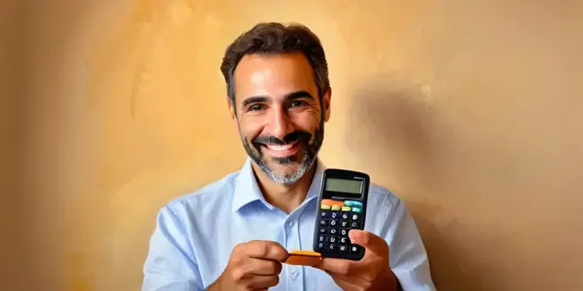 Spanish Translation holding a basic calculator