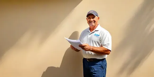 Sprinkler Systems Installation holding an estimate