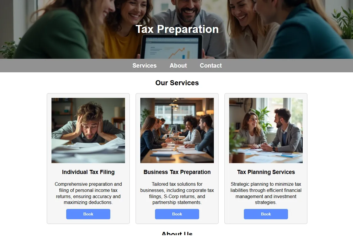Tax Preparation professional working at a laptop
