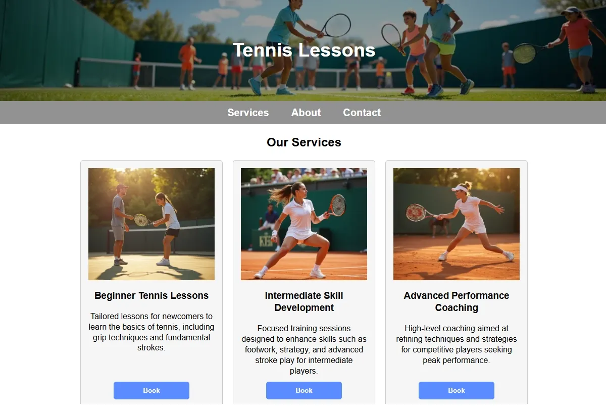 Tennis Lessons professional working at a laptop