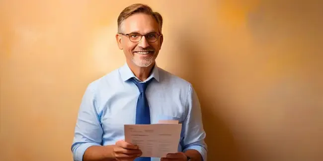 Voice Over Lessons professional holding a work order