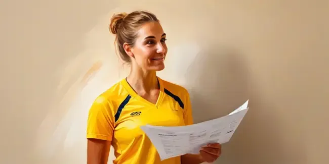 Volleyball Training holding an estimate