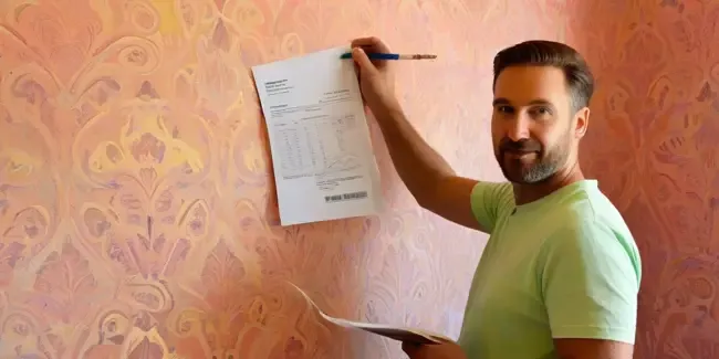 Wallpaper Installation holding an estimate