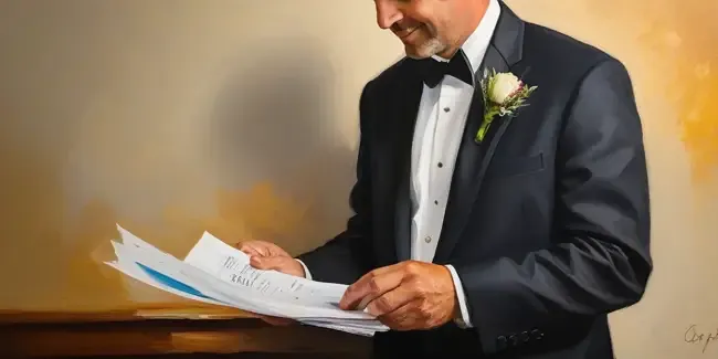 Wedding Officiants holding an estimate