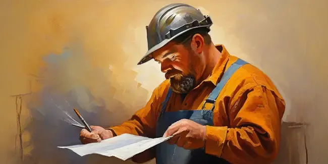 Welding holding an work order