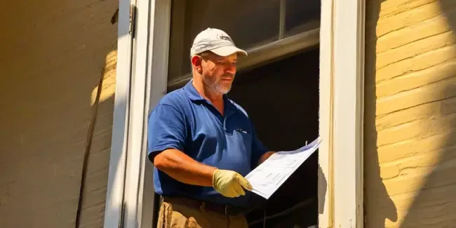 Window Repair professional holding an estimate