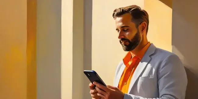 Architects holding a smartphone