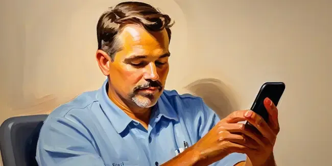 Cpr Training holding an smartphone