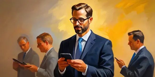 Employment Law Attorneys holding a smartphone