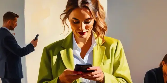 Fashion Stylists holding a smartphone