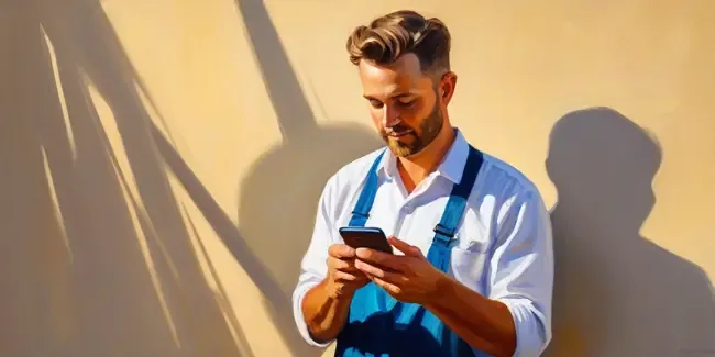 Generators holding a smartphone