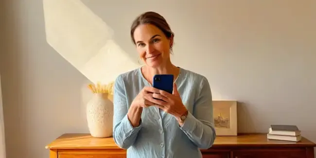 Home Staging holding a smartphone