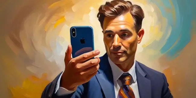 Hypnosis holding a smartphone
