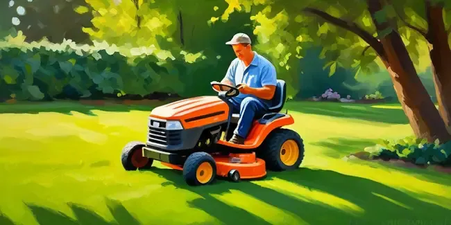 Lawn Mower Repairs holding a smartphone