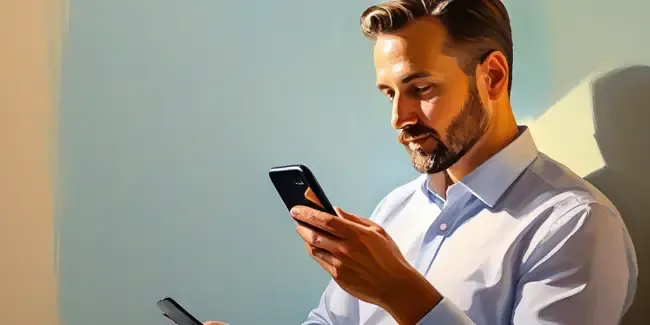 Marketing Consultants holding an smartphone