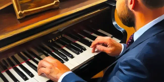 Piano Tuners holding a smartphone