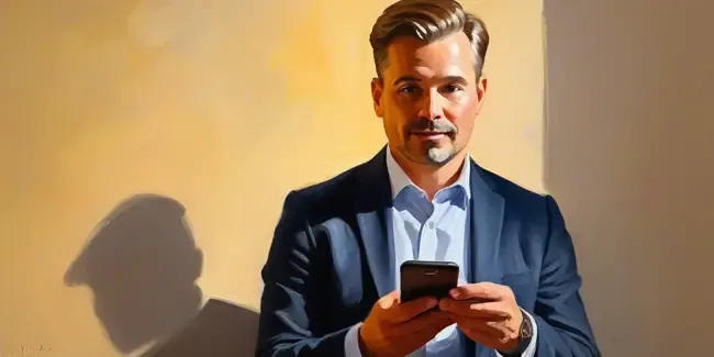 Pr Consultants professional holding a smartphone