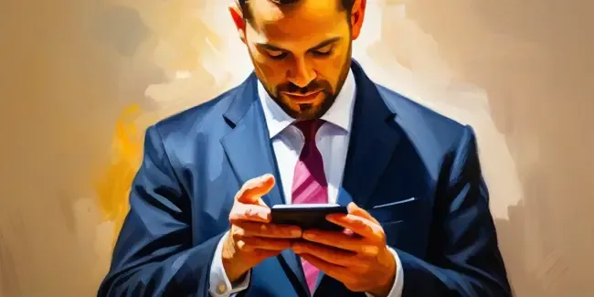 Process Servers holding a smartphone