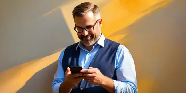 Project Management Services holding a smartphone