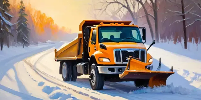 Snow Plow Services holding a smartphone
