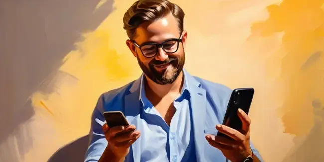 Social Media Marketing holding a smartphone