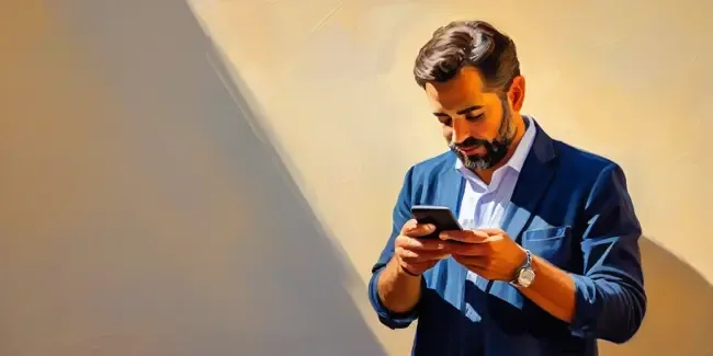 Spanish Translation holding an smartphone