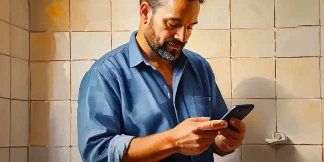 Tile holding an smartphone