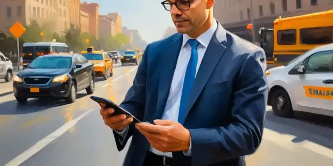 Traffic Attorneys holding a smartphone