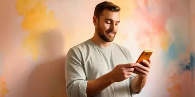 Wallpaper Installation holding an smartphone