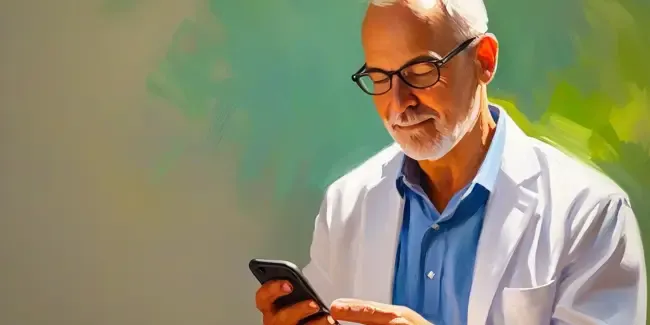 Wellness Coaches holding a smartphone